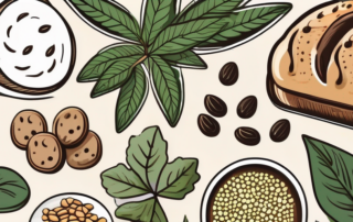 Various food items like bread