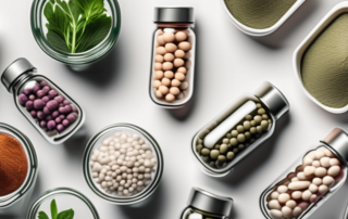 Several different types of vegan capsules