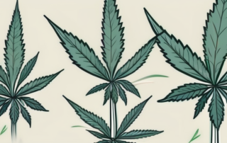 A cannabis plant with a focus on its buds