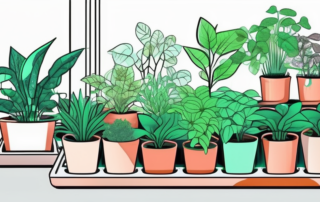 A led grow light illuminating a 1 square meter area of vibrant