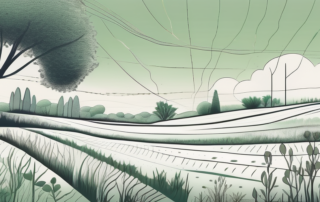 A lush field with a variety of plants