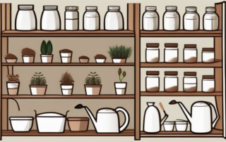 Various types of seeds stored in different labeled containers