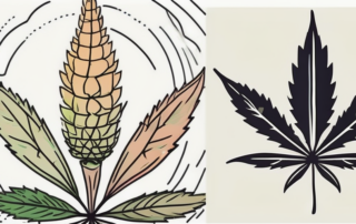 Two distinct cannabis plants