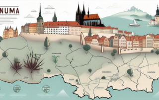 A variety of legal substances such as marijuana and magic mushrooms placed on a map of czech republic