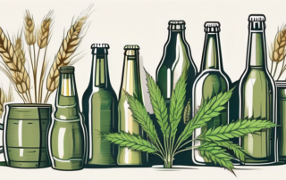 A variety of hemp plants intertwined with barley