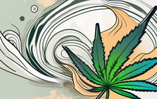 A broken cannabis leaf symbolizing withdrawal symptoms