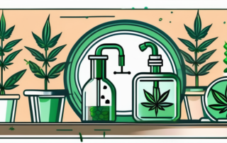 A cannabis plant in a medical setting