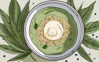 A bowl of yogurt or smoothie bowl