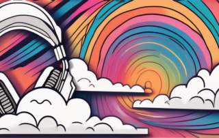 A cloud of colorful