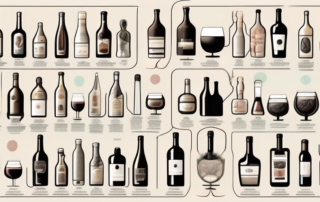 Various types of alcoholic beverages such as wine