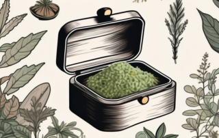 A vintage snuffbox open with a cloud of dust emerging