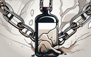 A broken chain symbolizing the concept of physical dependence