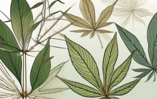 A mature male hemp plant