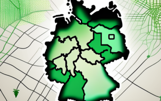 A map of germany with different shades of green indicating the areas with higher marijuana usage