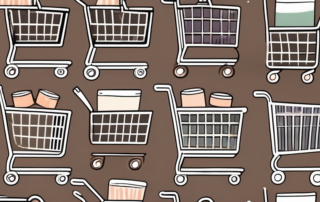 A shopping cart filled with various goods