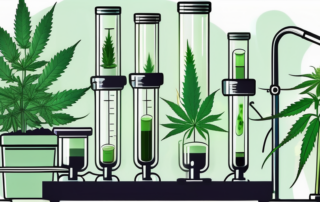 A variety of cannabis plants in different stages of growth