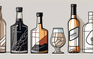 A collection of alcoholic beverages like beer