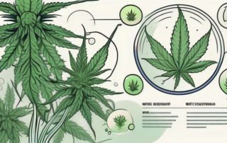 A cannabis plant affected by fungal infection