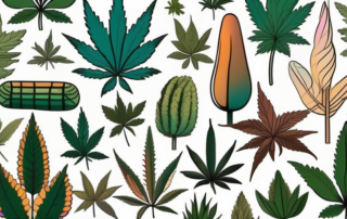 Various types of marijuana plants with distinct characteristics