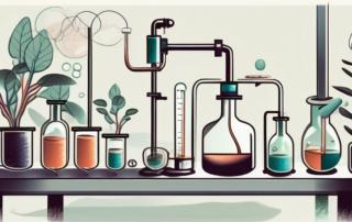 A laboratory setup with various scientific instruments