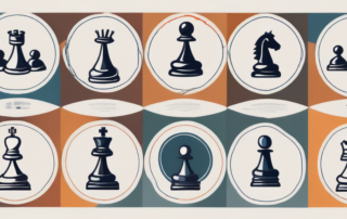 Various symbolic icons representing different types of social clubs such as a chess piece for a chess club