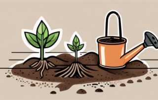 A young sprout being planted into a fertile soil