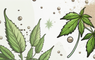 Hemp seeds scattered around