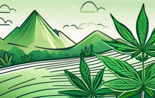 A lush green landscape with a single