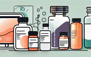 Various prescription medicine bottles