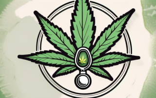 A marijuana leaf and a baby's pacifier