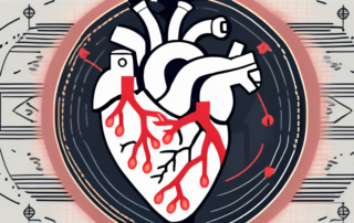 A human heart with visible electrical impulses