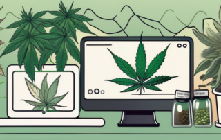 A computer screen displaying an online store with different varieties of cannabis seeds