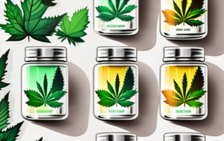 Several cbd capsules with a radiating glow to signify their effects
