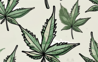 A marijuana leaf caught in a chain