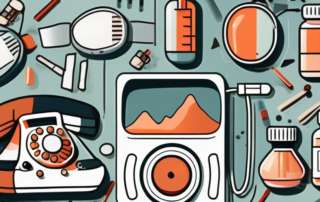 A telephone surrounded by various symbols of drug paraphernalia