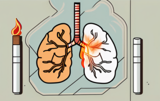 A nicotine patch next to a burning cigarette
