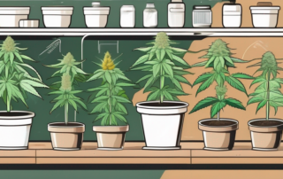 Various stages of cannabis plant growth