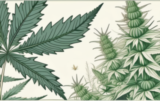 A male cannabis plant