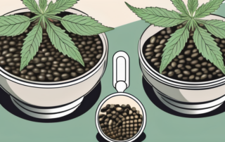 A variety of feminized cannabis seeds sprouting