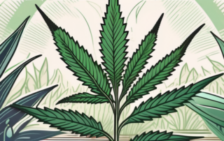 A cannabis plant with visible seeds