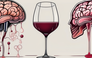 A glass of wine being poured