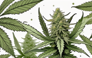 A mature cannabis plant in a serene