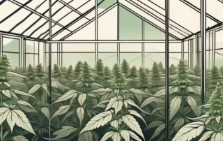 Several mature female cannabis plants with distinct characteristics