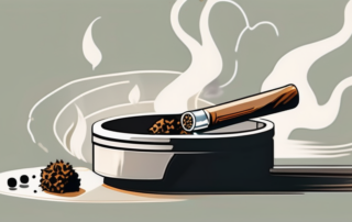 A lit joint resting on an ashtray