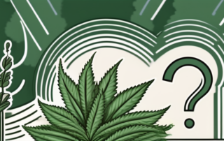 A hemp plant with a question mark hovering above it