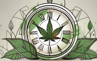 A broken cannabis leaf symbolizing the long-term effects