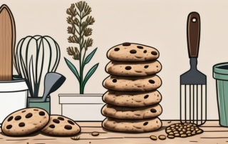 Various types of cookie seeds sprouting into full-grown cookies