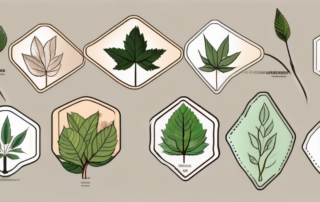 Various nicotine patches with different strength levels placed on a leafy