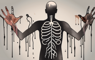 A human silhouette filled with various organs