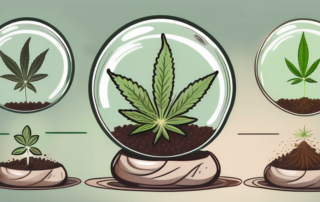 A cannabis seed sprouting